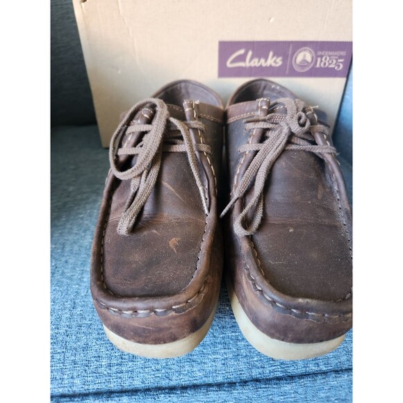 Clarks Women's "Padmora" Brown Leather Lace-Up Shoes in "Brown Smooth" Size 10 - Picture 3 of 7